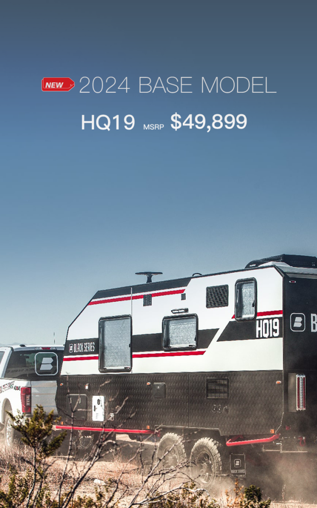 HQ19 RV CAMPER Black Series RV | Off-Road Travel Trailers, Toy Haulers & Camper Trailers Manufacturer