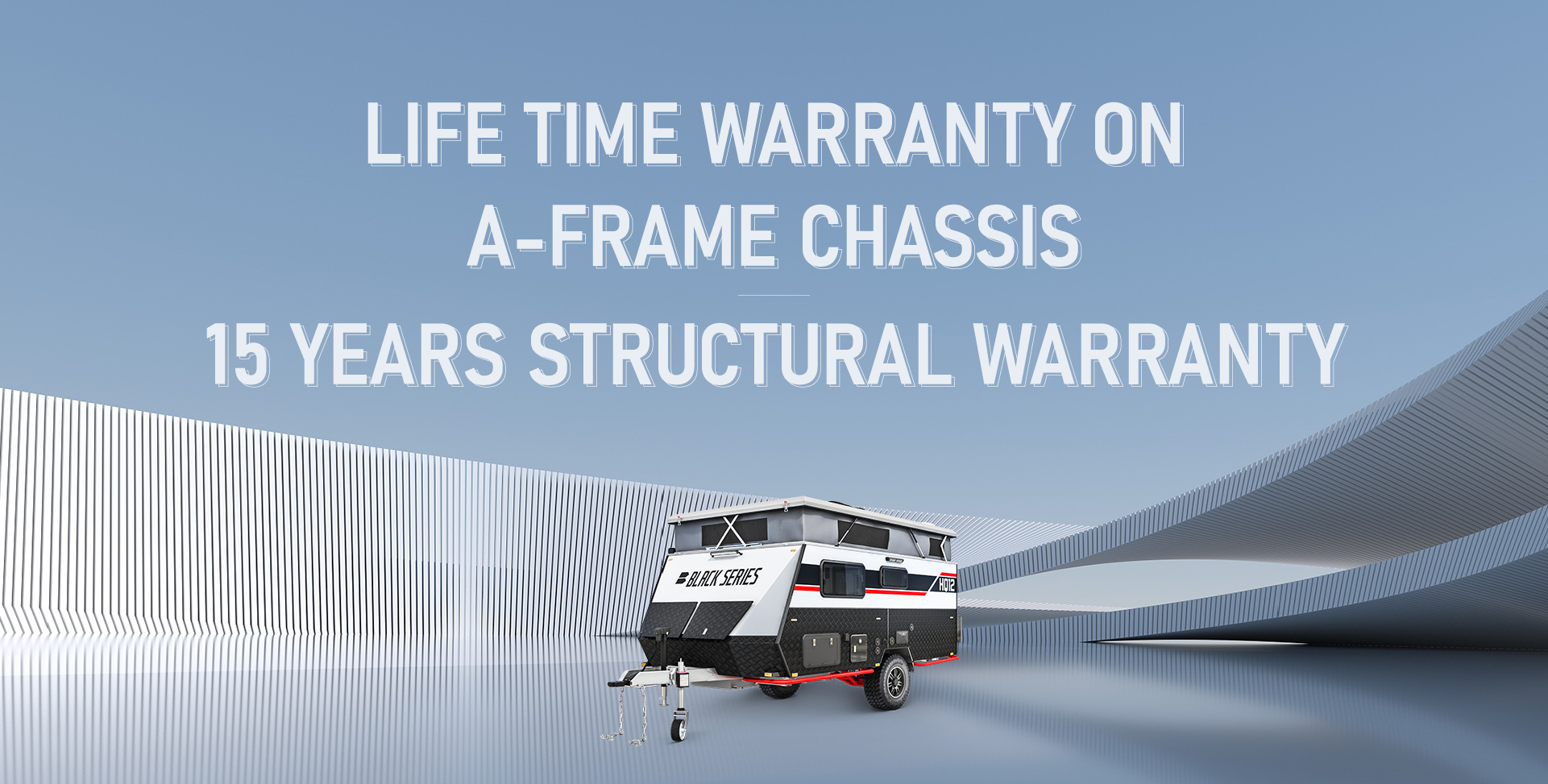 HQ12 comes with life time warranty on a-frame chassis and 15 years structural warranty