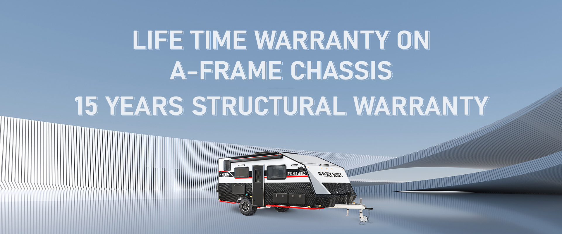 HQ15 comes with life time warranty on a-frame chassis and 15 years structural warranty