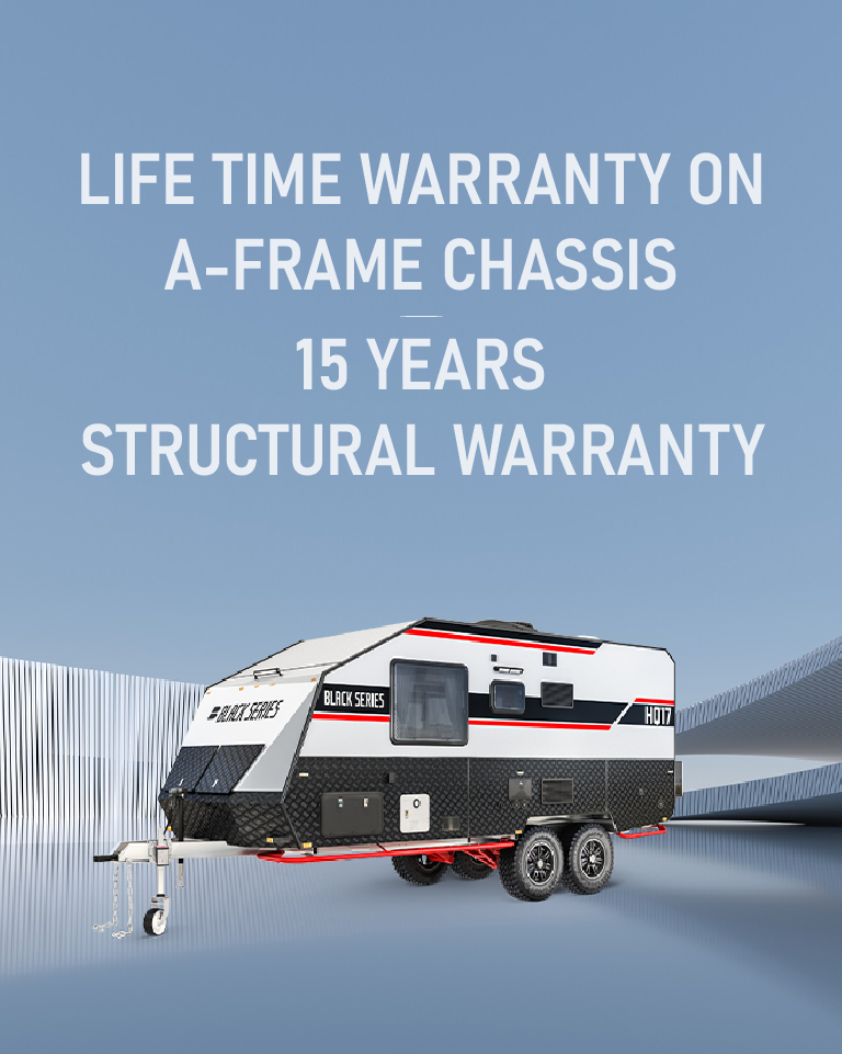 HQ17: Life time warranty on a-frame chassis and 15 years structural warranty