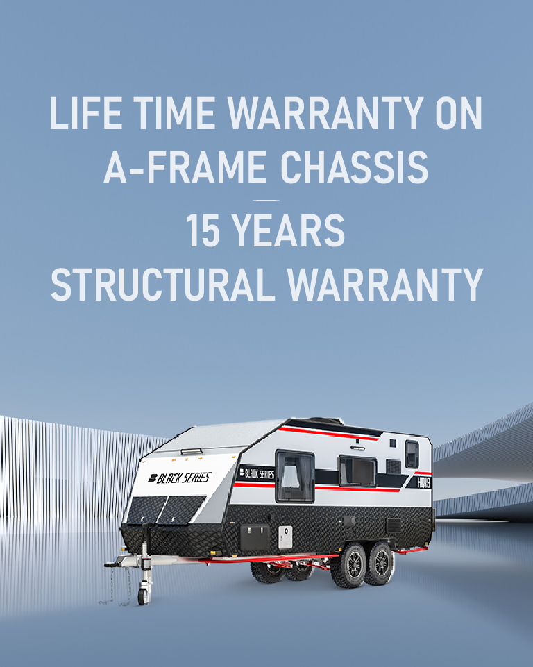 HQ19: Life time warranty on a-frame chassis and 15 years structural warranty