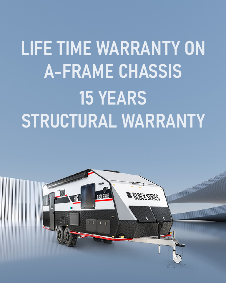 HQ21: Life time warranty on a-frame chassis and 15 years structural warranty